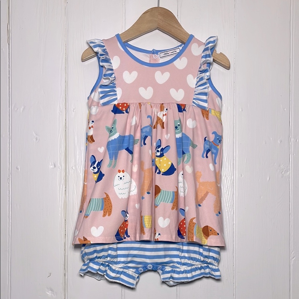 LITTLE MILLIE EUC Super Soft Stretchy Dog Dress w/ Built in Bloomers